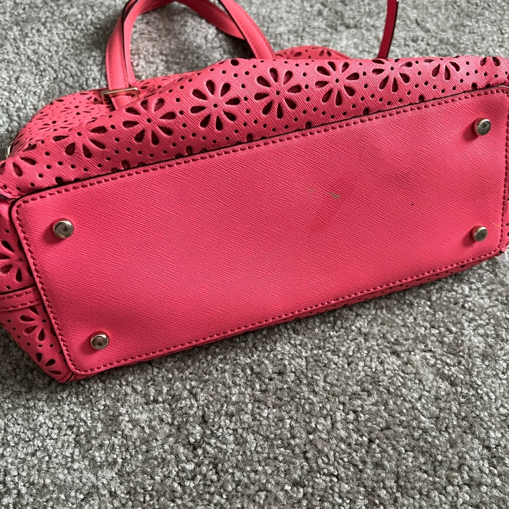 Kate Spade coral purse with long straps attachment - Picture 2 of 4
